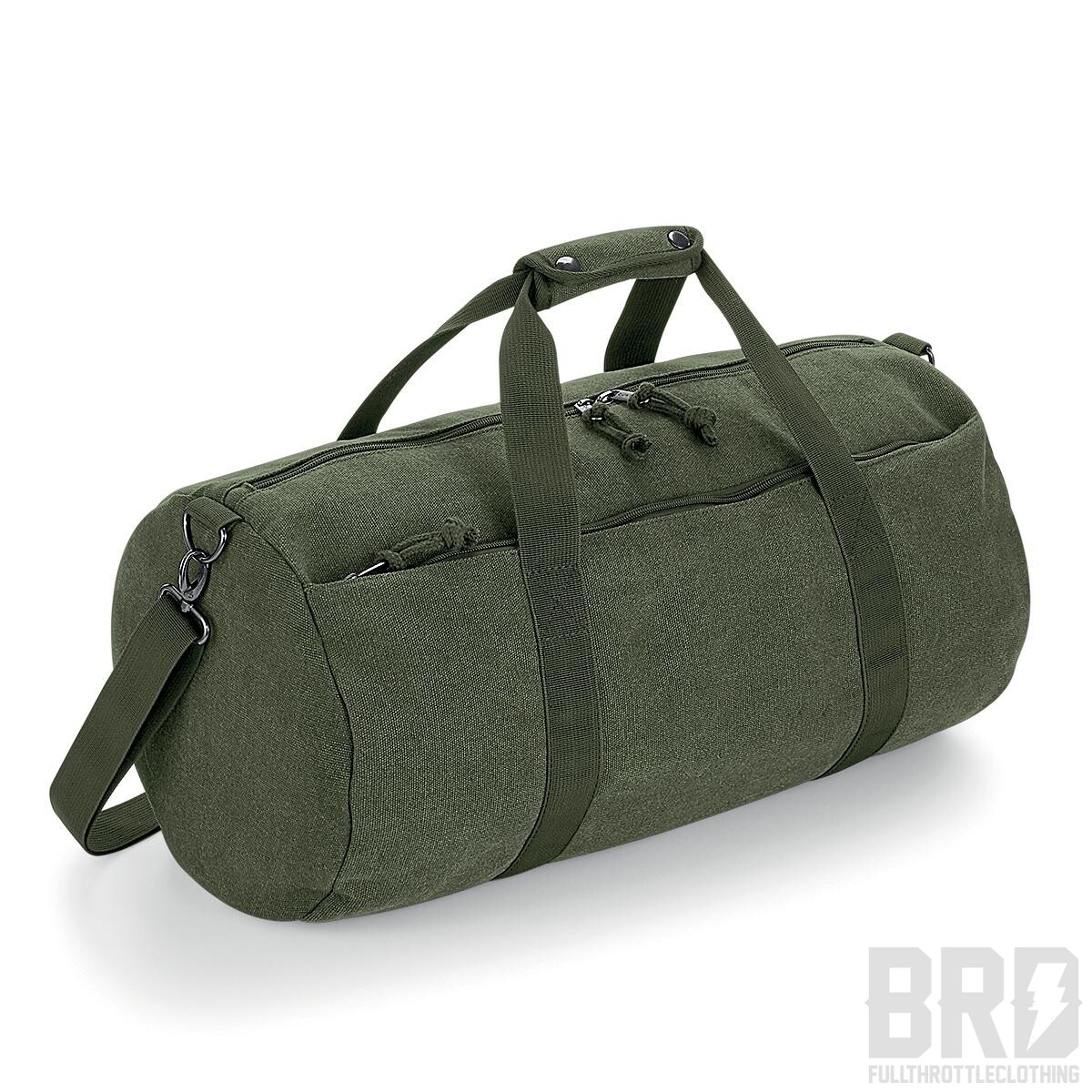 Borsone tubolare verde/grigio militare con tracolla e manici da  personalizzare Original Barrel Bag » Toppe e patch ricamate personalizzate